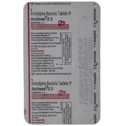 amlovas 2.5mg tablet 15's